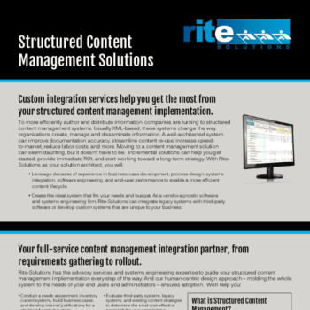 Structured Content Management Solutions Brochure