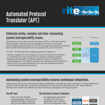 Automated Protocol Translator (APT) Brochure
