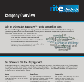 Our Company Overview Brochure
